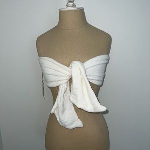 Jen’s Pirate Booty x Revolve white tie bandeau top